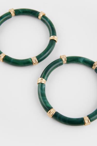 Kadın 2'li Yeşil Taşlı Bilezik