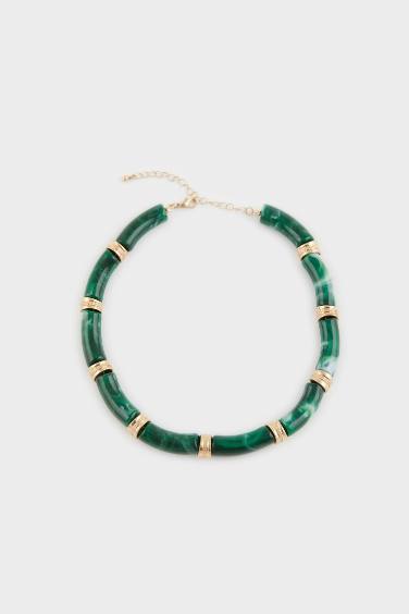 Kadın Yeşil Taşlı Kolye