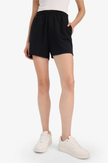Regular Fit Elastic Waist Shorts