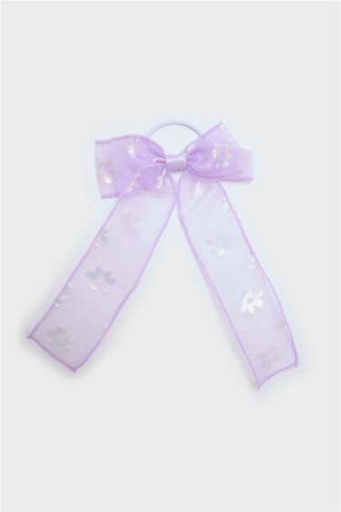 Kız Çocuk Lila Fiyonk Lastik Toka