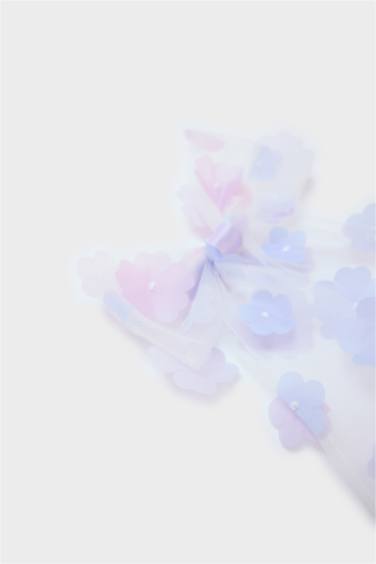 Kız Çocuk Çiçekli Fiyonklu Çıtçıtlı Toka