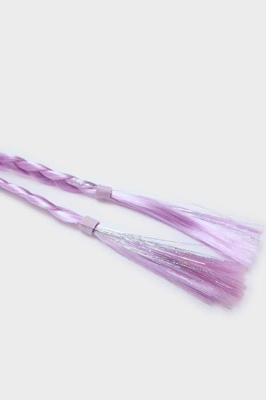 Kız Çocuk Örgülü Lila Taç