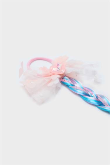 Kız Çocuk Örgülü Lastik Toka