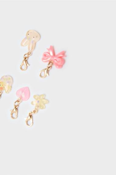 Kız Çocuk 6'lı Çıkarılabilir Charmlı İncili Bileklik