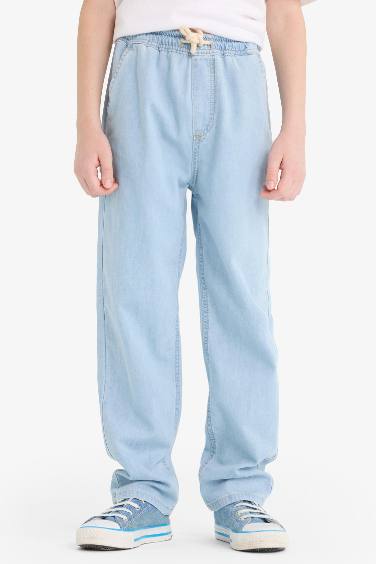 Boy Flexible Waist Straight Leg Jeans