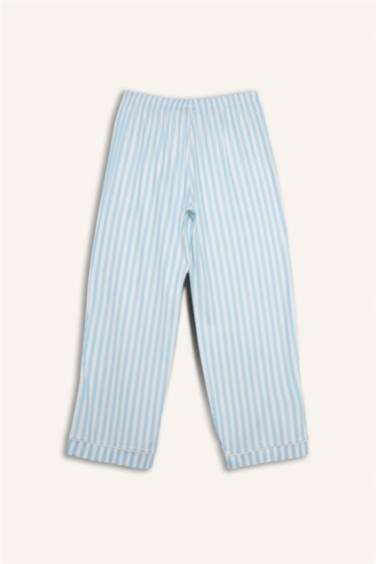 Regular Fit Çizgili Uzun Pijama Altı