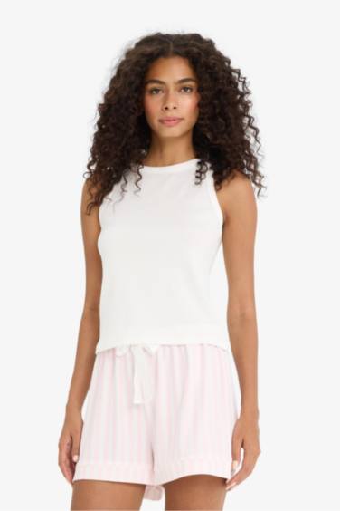 Regular Fit Çizgili Şort Pijama Altı