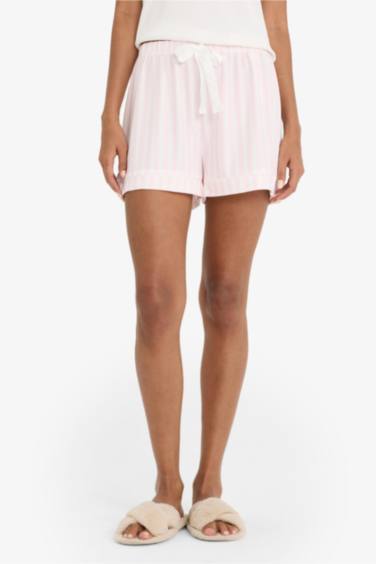 Regular Fit Çizgili Şort Pijama Altı