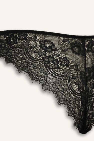 Bağcıklı Dantelli Brazilian Külot-Fall in Love