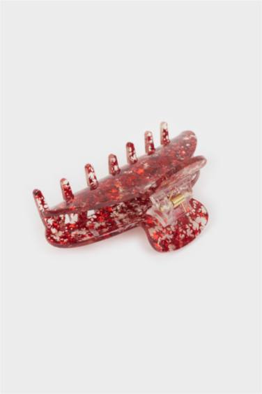 Kadın Yılbaşı Temalı Kırmızı Mandal Toka