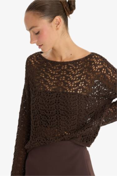 Regular Fit Boat Collar Knitwear Pullover