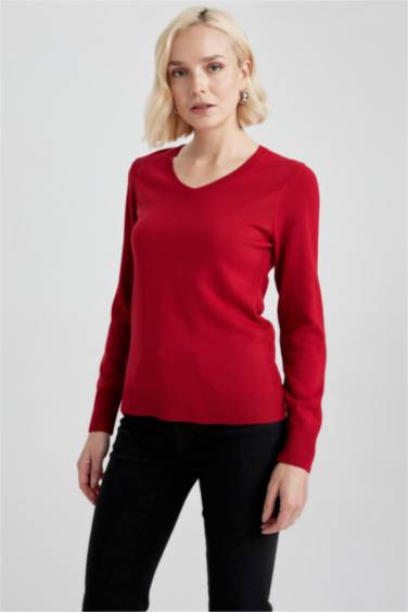 Pull-Over Coupe Régulière Col En V