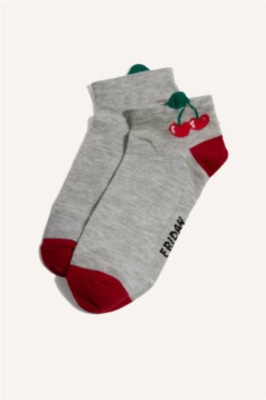 جوارب بنات قطن قصيرة - 5 قطع