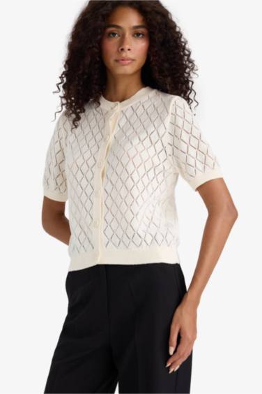 Regular Fit Crew Neck Knitwear Cardigan