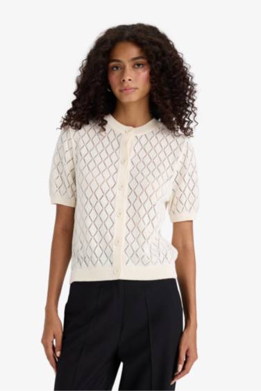 Regular Fit Crew Neck Knitwear Cardigan