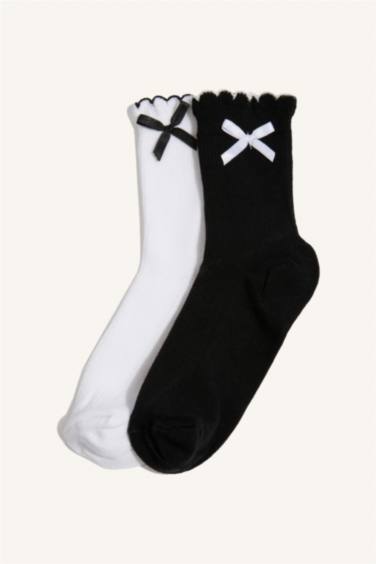 Girl 2 Piece Cotton Long Socks