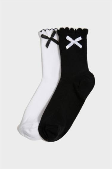 Girl 2 Piece Cotton Long Socks