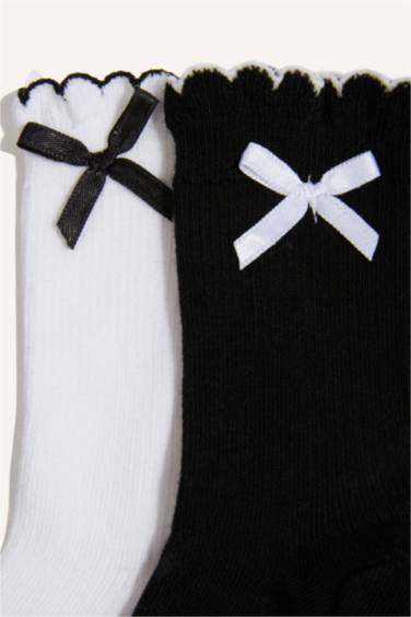 Girl 2 Piece Cotton Long Socks