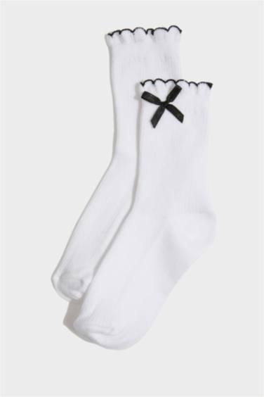 Girl 2 Piece Cotton Long Socks