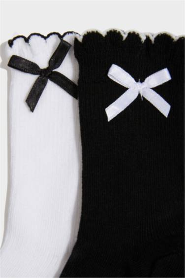 Girl 2 Piece Cotton Long Socks