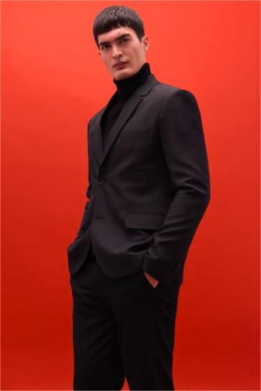 Slim Fit Twill Blazer