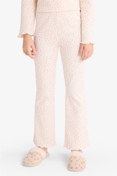 Kız Çocuk Pijama Takımı Desenli Uzun Kollu Üst Uzun Alt