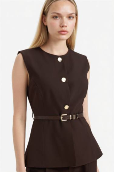 Fıtted Bisiklet Yaka Yelek