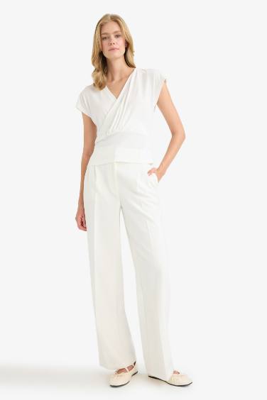 Regular Fit Wrap Collar Tank Top