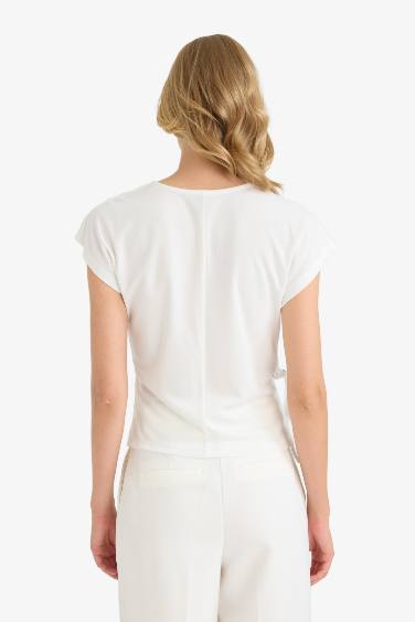 Regular Fit Wrap Collar Tank Top