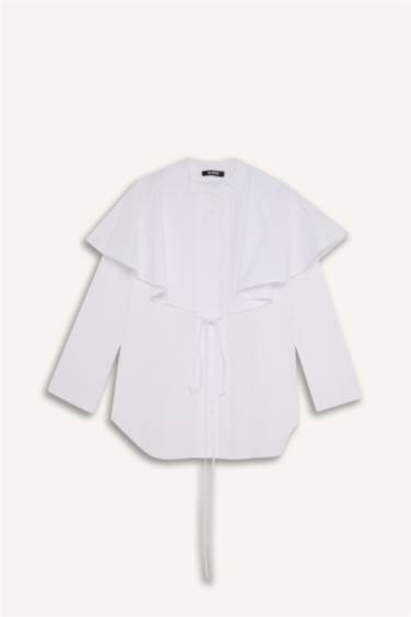 تونيك كم طويل قطن تيري قصة مريحة