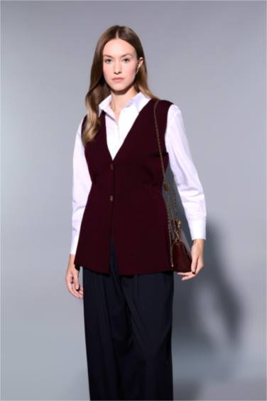 Regular Fit V-Neck Knitwear Vest