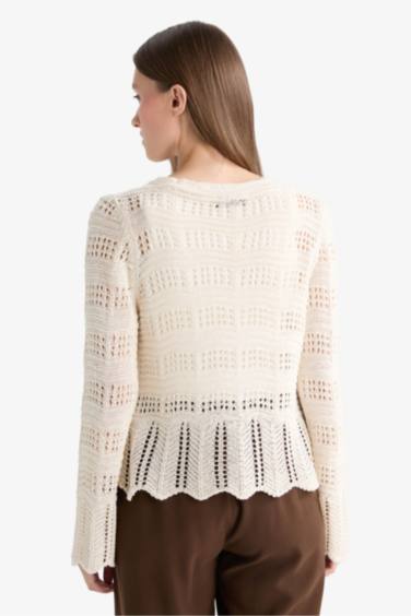 Regular Fıt Triko Hırka - Görsel 6