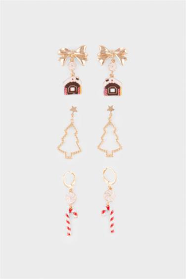 Yılbaşı Temalı Kadın 3'lü Küpe