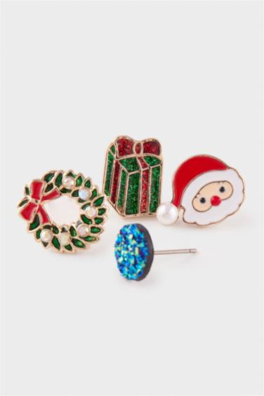 Yılbaşı Temalı Kadın 8'li Küpe