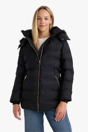 Su Geçirmez Regular Fit Kapüşonlu Parka