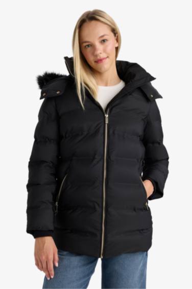 Su Geçirmez Regular Fit Kapüşonlu Parka