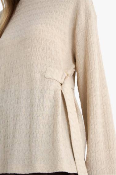 Relax Fit Crew Neck Crepe T-Shirt