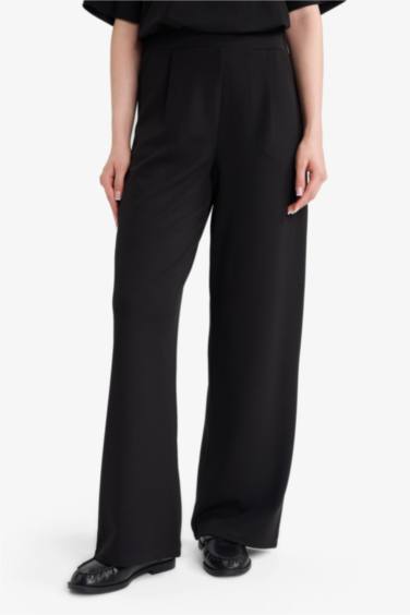 Straight Wide Leg Trousers