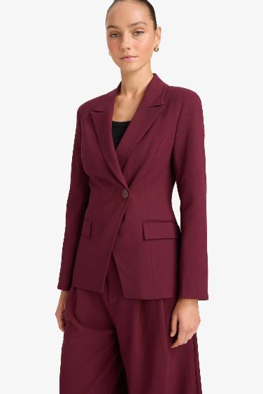 Slim Fit Jacket Collar Blazer