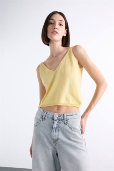 Loose Fit Knitwear Tank Top