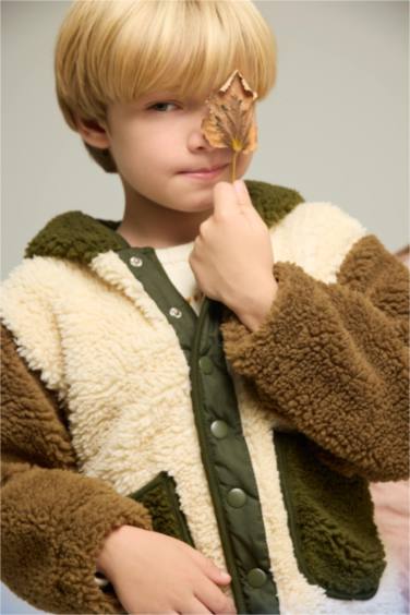 كارديجان قطيفة فرو بيبي اولادي بكابيشون