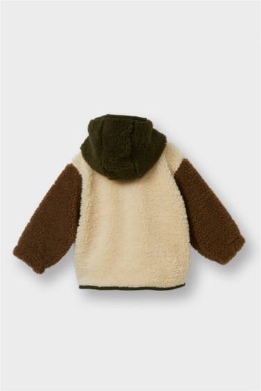 Baby Boy Hooded Plush Cardigan