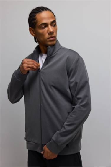 Standard Fit High Neck Cardigan