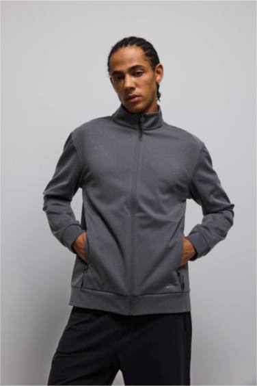 Standard Fit High Neck Cardigan