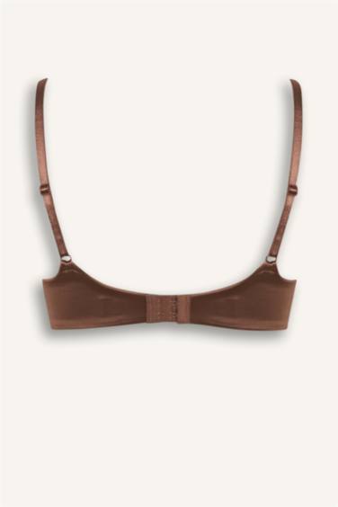 Saten Kaplı Yarım Dolgulu Balensiz Tişört Bra Fall in Love