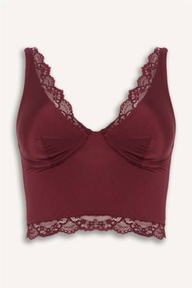 Saten Dantel Detaylı Üst-Fall in Love