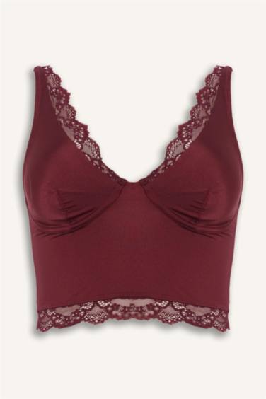 Saten Dantel Detaylı Üst-Fall in Love