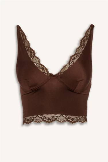 Saten Dantelli Üst - Görsel 6