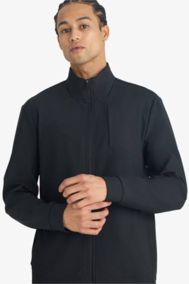 DeFactoFit Standart Fit Dik Yaka Fermuarlı Sweatshirt
