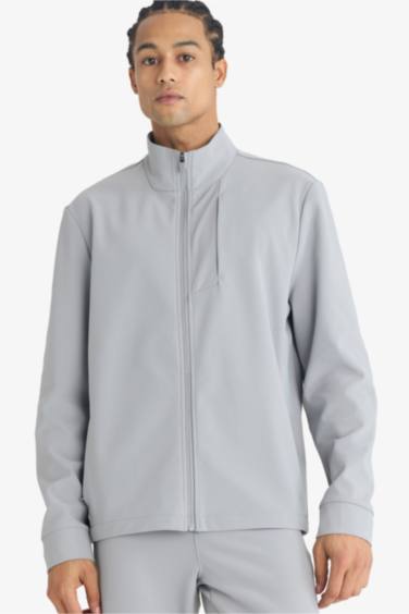 Sweatshirt zippé à col montant Coupe standard de DeFactoFit